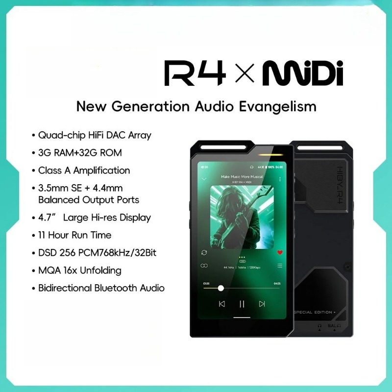 Audio Music Free Mp3 - R4 MiDi Version ES9018Q2M*4 Android 12