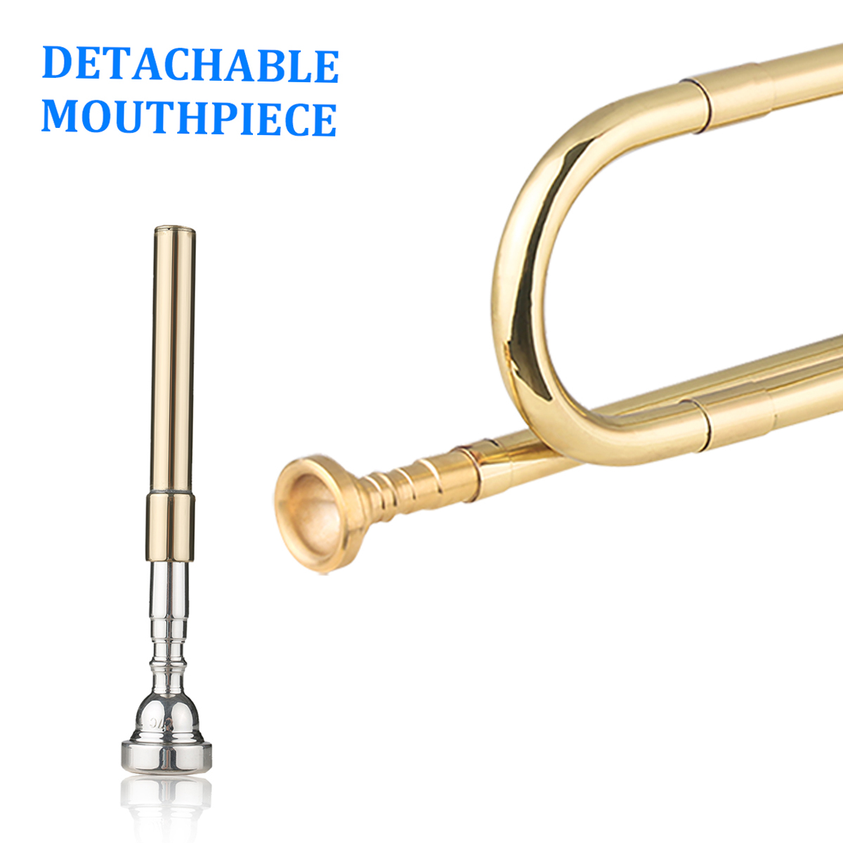Brass C Bugle Call Gold-Plated - Trombone Mouthpiece recension och pris