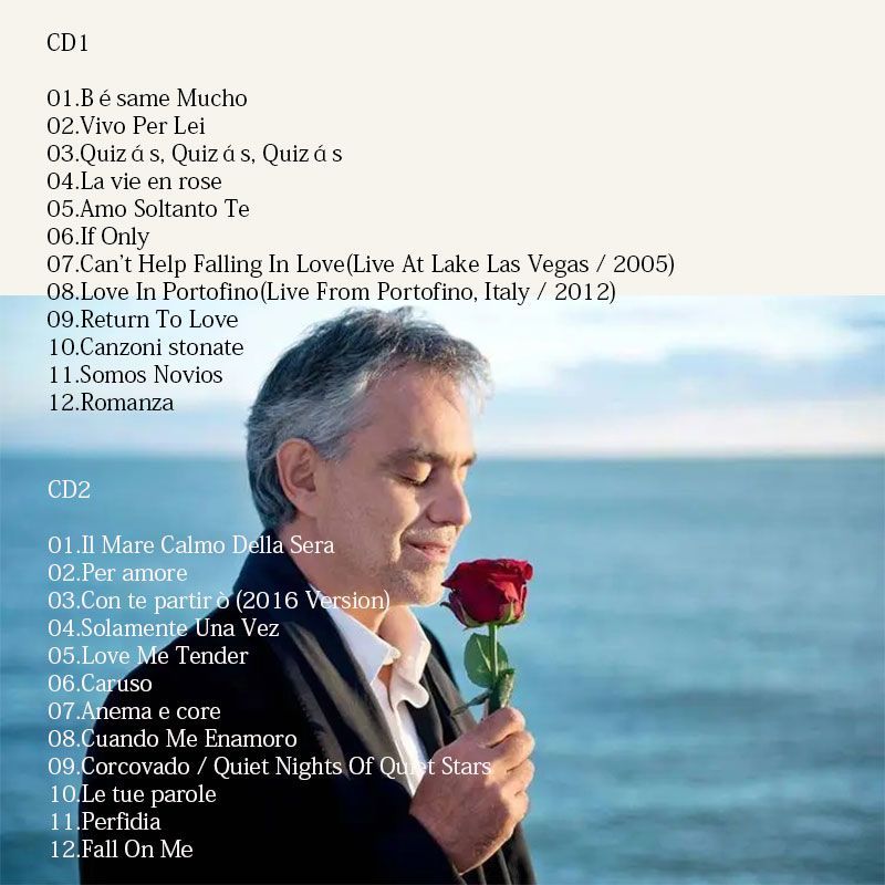 Andrea Bocelli My Love Songs C - Audio Music New Song recension och pris