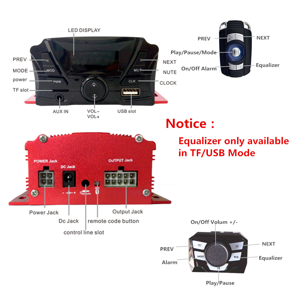 12V 4 Channel UTV ATV Golf Car - Audio Music Free Mp3 recension och pris