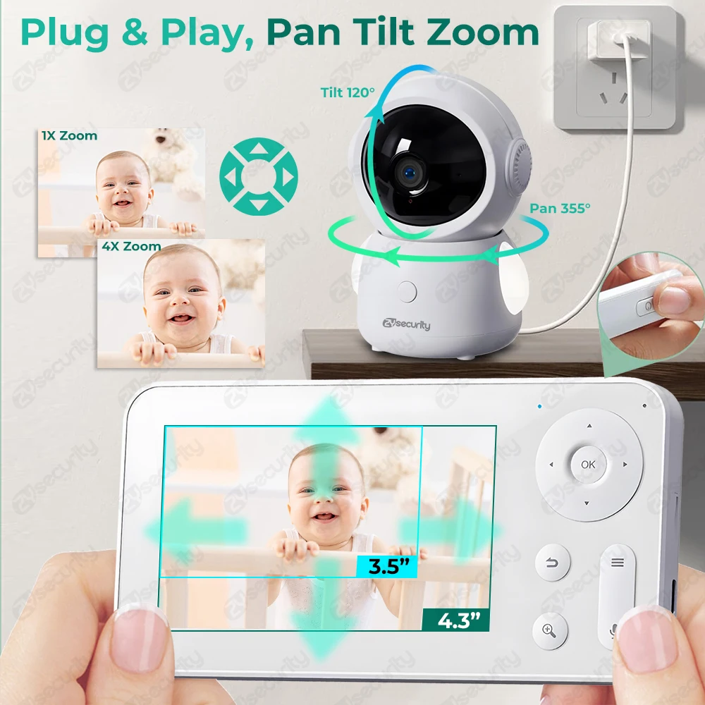 2K WiFi Baby Monitor with Scre - Audio Music Track recension och pris