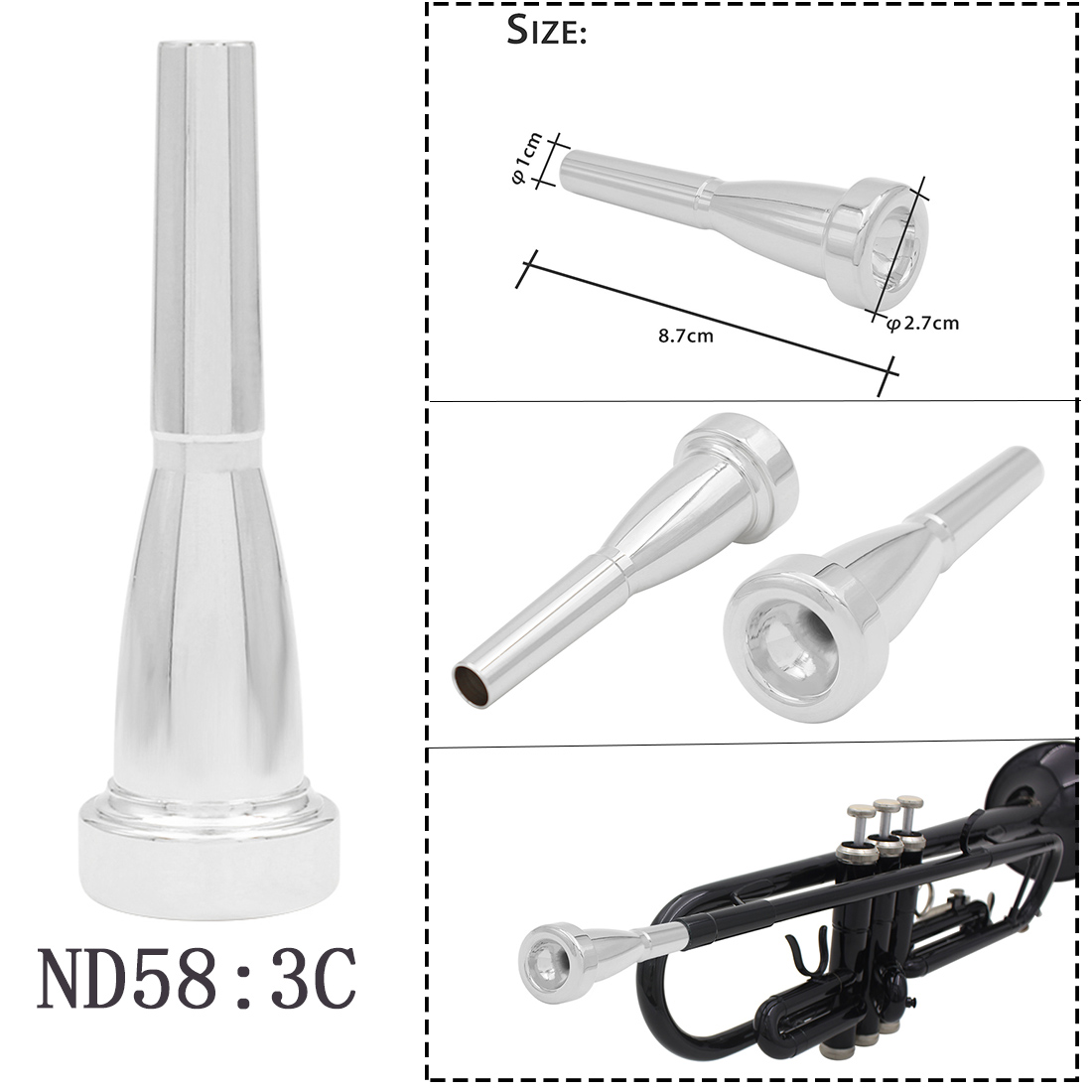 SLADE Brass Instrument Trumpet - Trombone Mouthpiece recension och pris