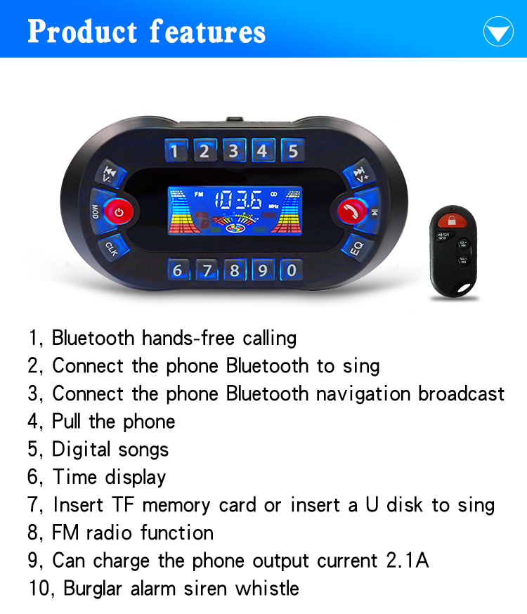 MT730 Motorcycle Bluetooth Spe - Audio Music Mp3 recension och pris