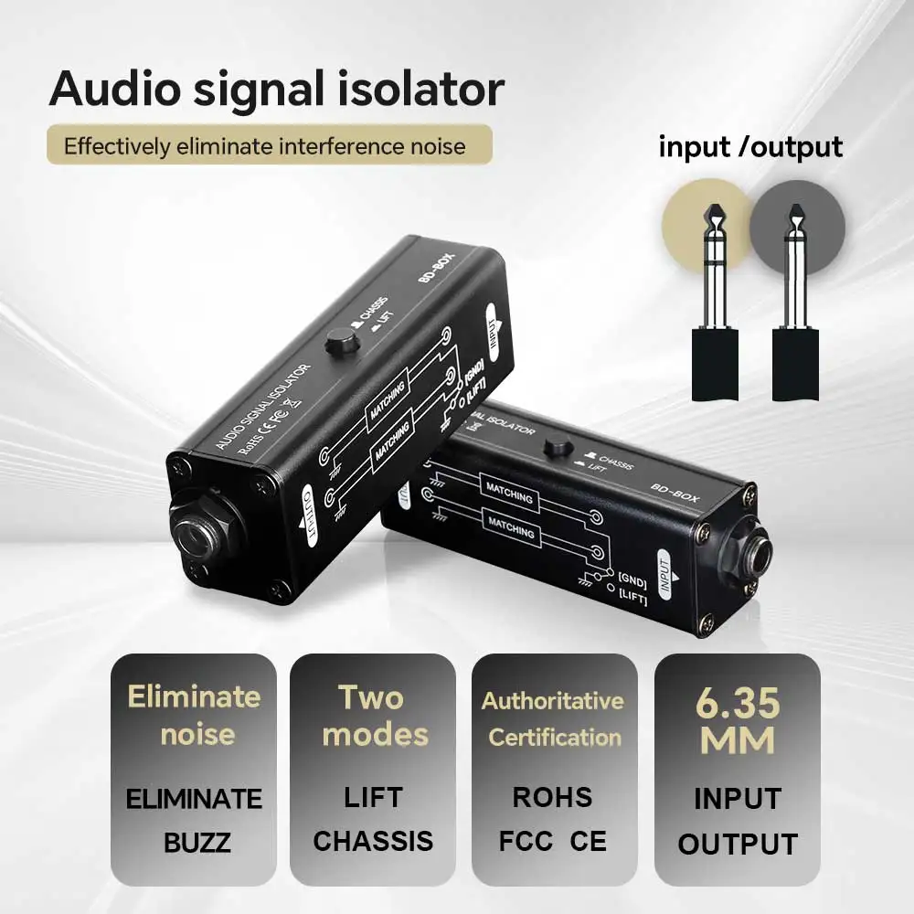 Portable 6.35MM AUX Ground Loo - Audio Music Isolator recension och pris