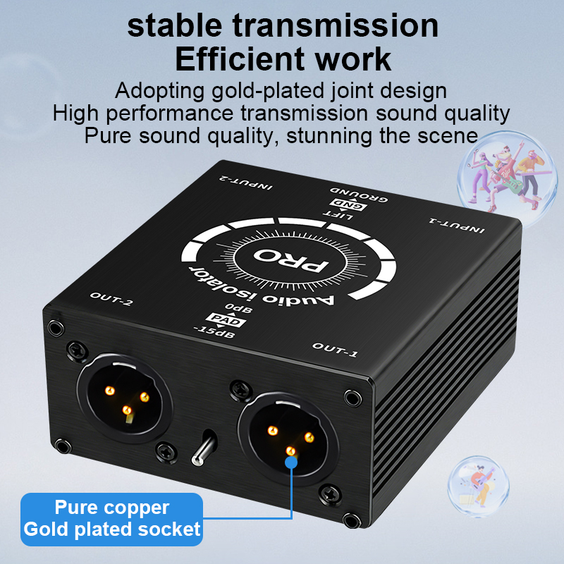 Professional 6.5mm XLR 2CH Aud - Audio Music Isolator recension och pris