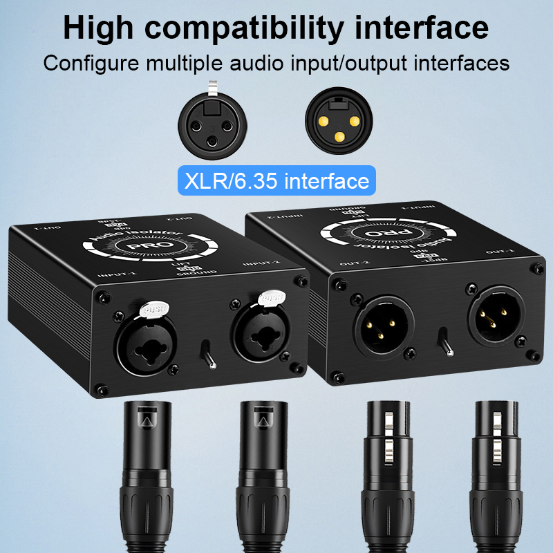 Professional 6.5mm XLR 2CH Aud - Audio Music Isolator recension och pris