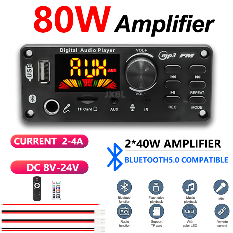 80W Bluetooth 5.0 MP3 Decoder  - Audio Music Mp3 recension och pris