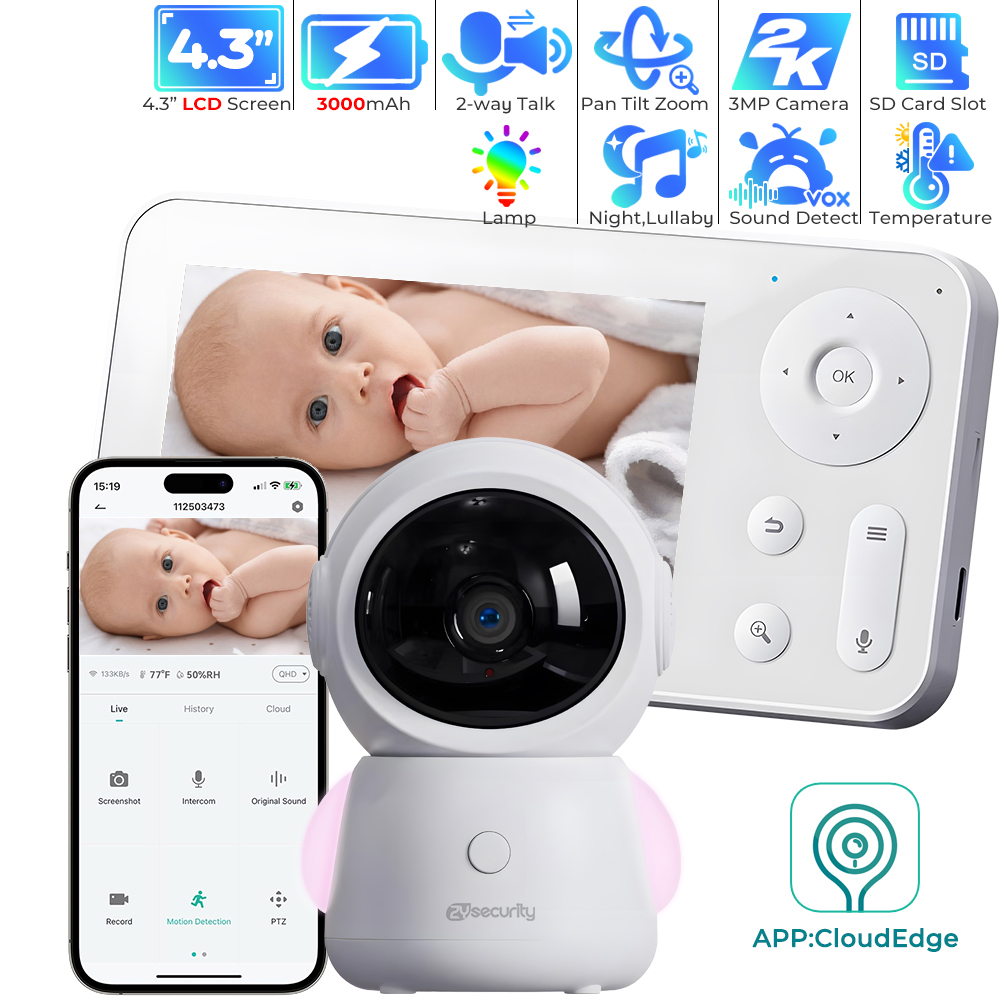 2K WiFi Baby Monitor with App, - Audio Music Track recension och pris